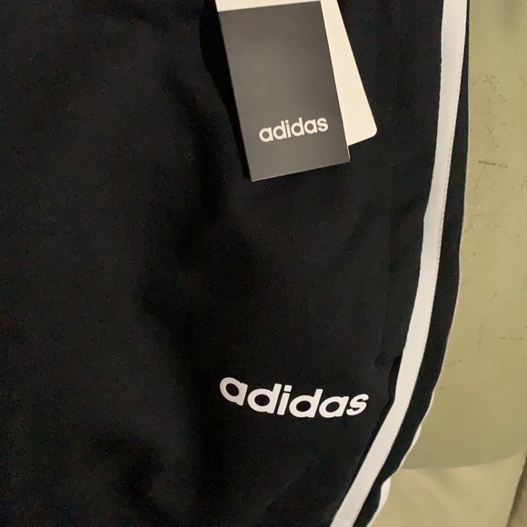 Adidas sweatpants NWT size small black white striped - Picture 4 of 8